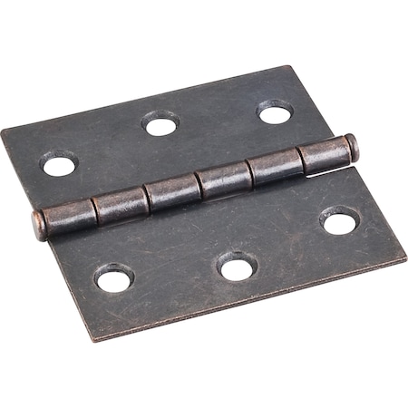 Hardware Resources Dark Antique Copper Machined 2-1/2"x2-1/2" Swaged Butt Hinge 33524DACM